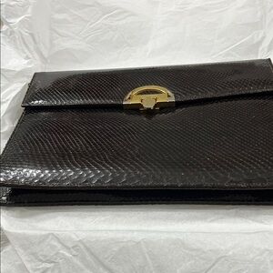 Beautiful 1960s-1970s  Argentinian Snakeskin Envelope Bag